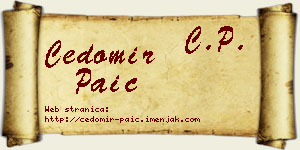 Čedomir Paić vizit kartica
